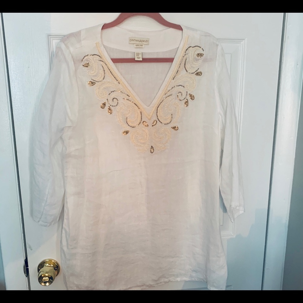 Cynthia Rowley Linen Tunic XL
